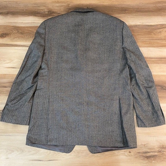 Lauren Ralph Lauren Blazer Mens 44L Wool Jacket Herringbone - Picture 12 of 13